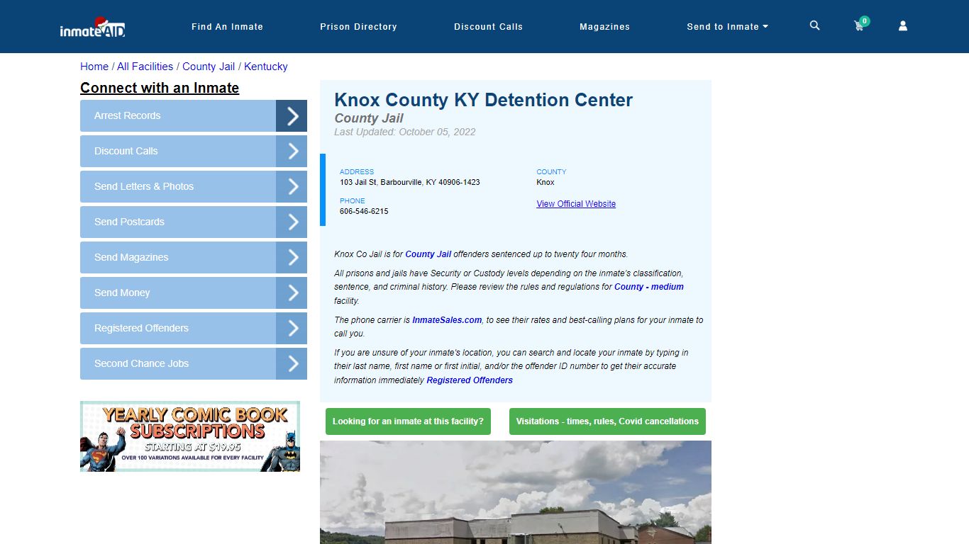 Knox County KY Detention Center - Inmate Locator - Barbourville, KY